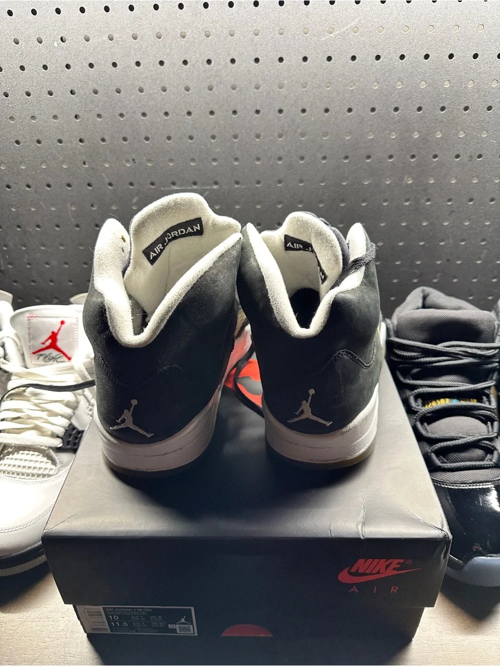 Jordan Retro 5 Men’s Black, White and Gum Air Sneakers